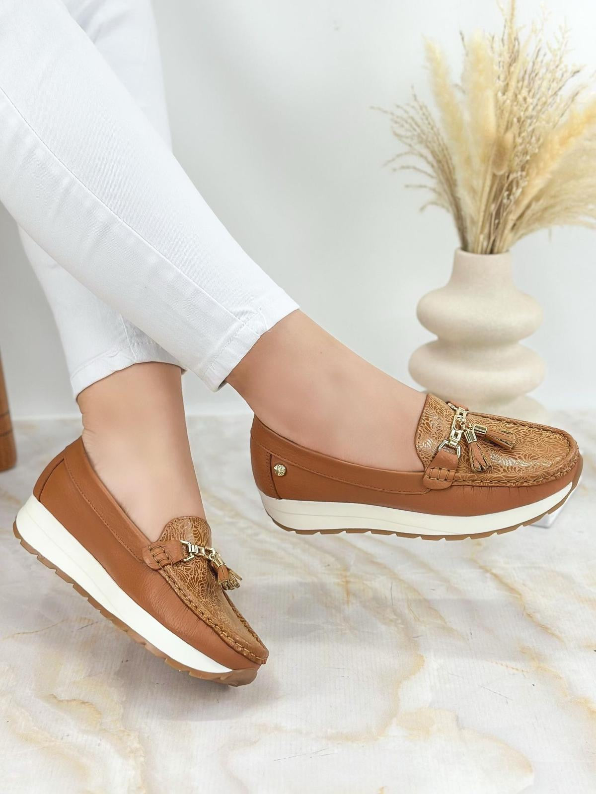 Dewoman Footwear Comfort Tassel Platform Loafers