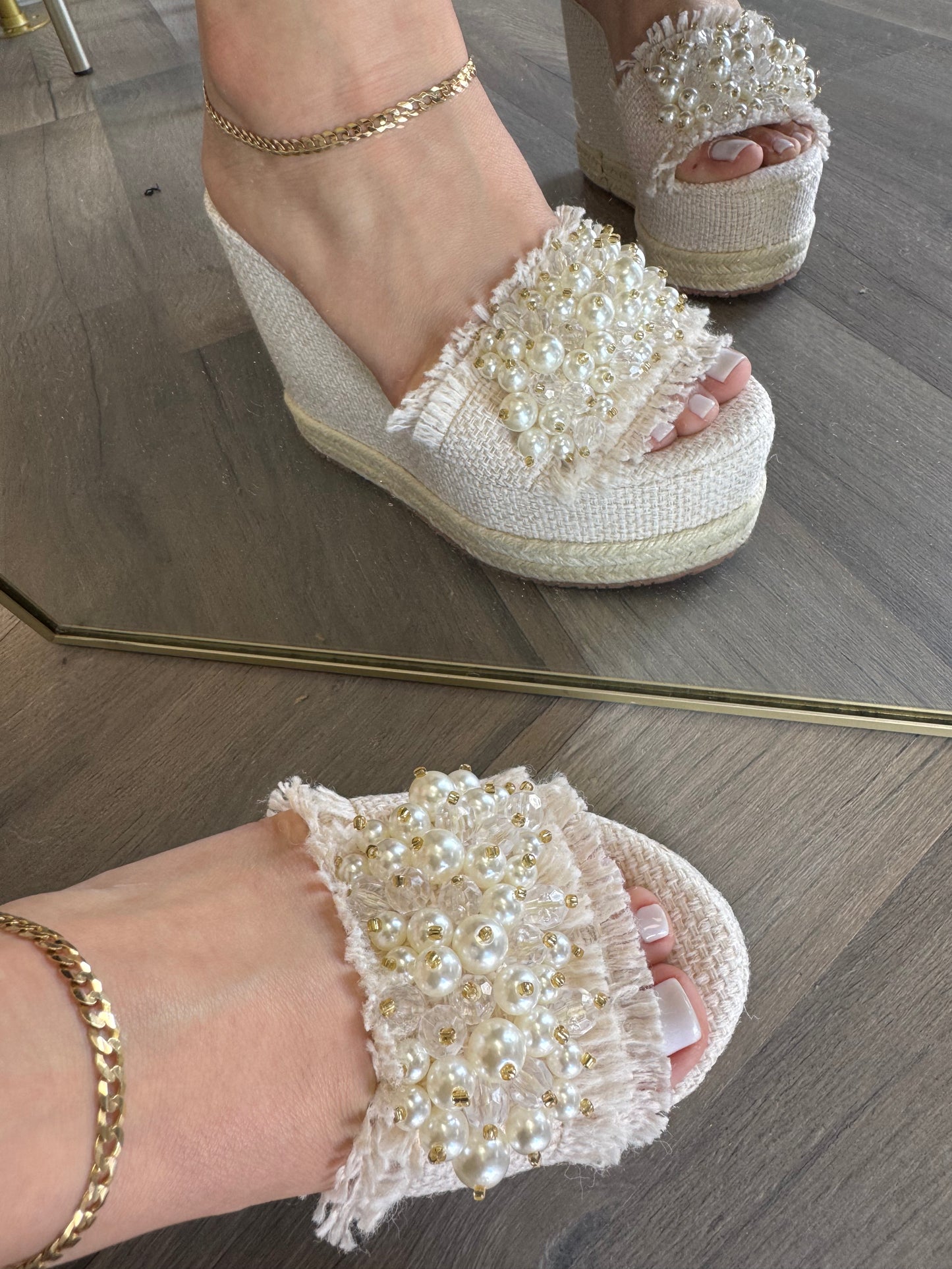 Dewoman Colombian Chic Woven Wedges Sandals