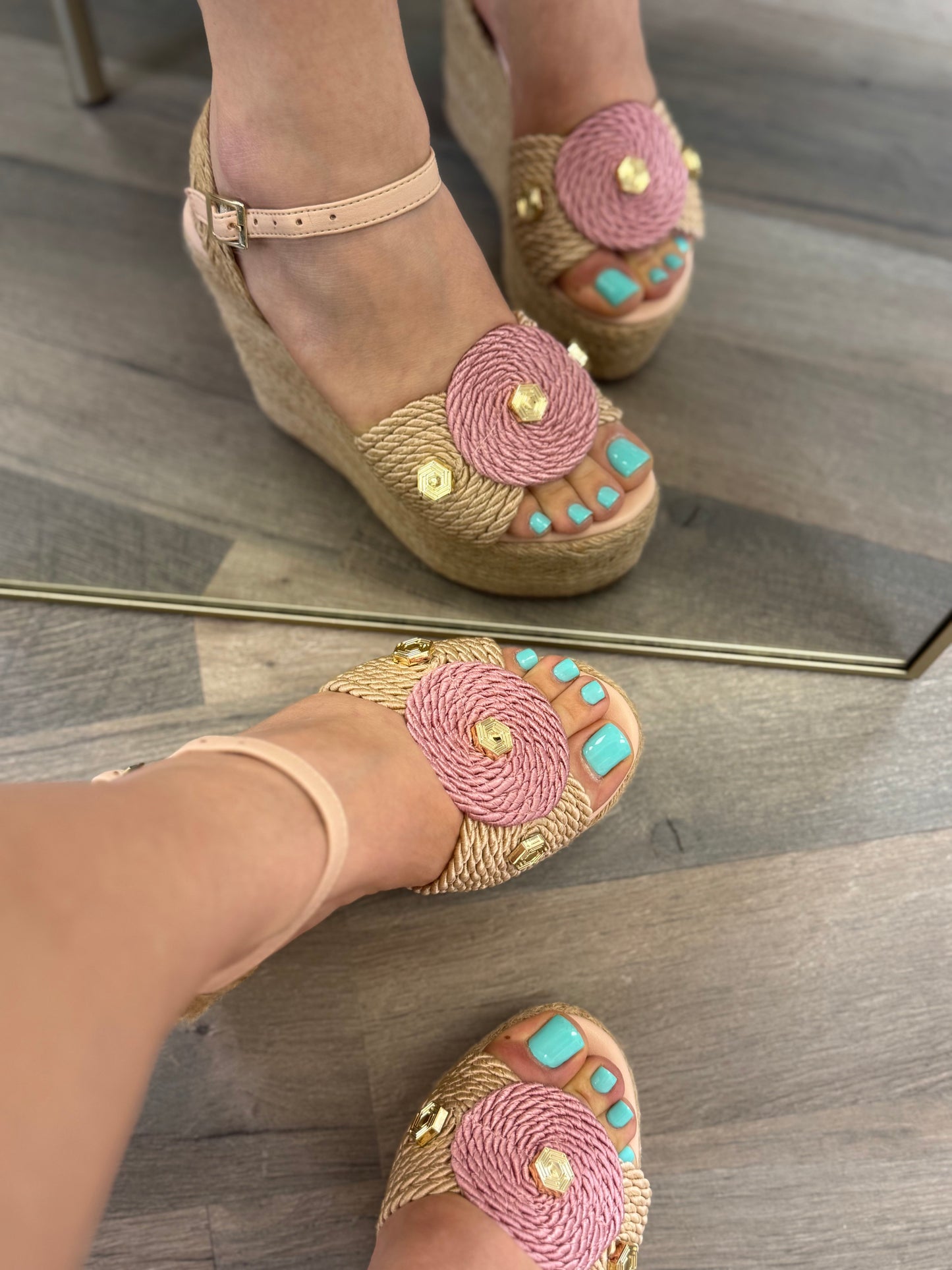 Dewoman Colombian Chic Woven Wedges Sandals