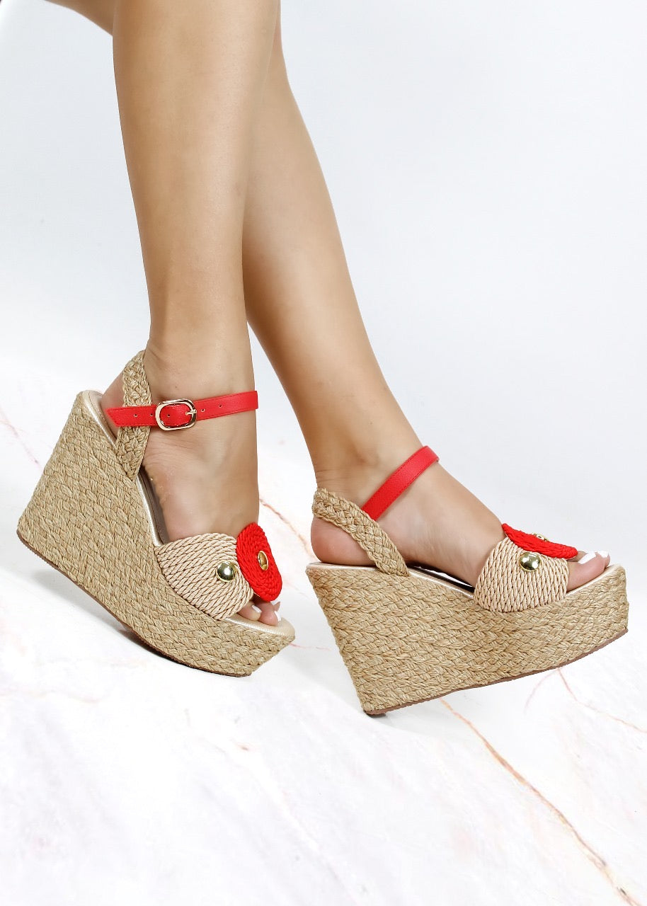 Dewoman Colombian Chic Woven Wedges Sandals