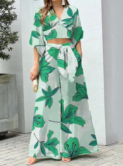 Tropical Blossom Two-Piece Set