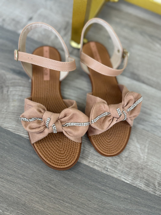 Moleca Bow Embellished Sandals