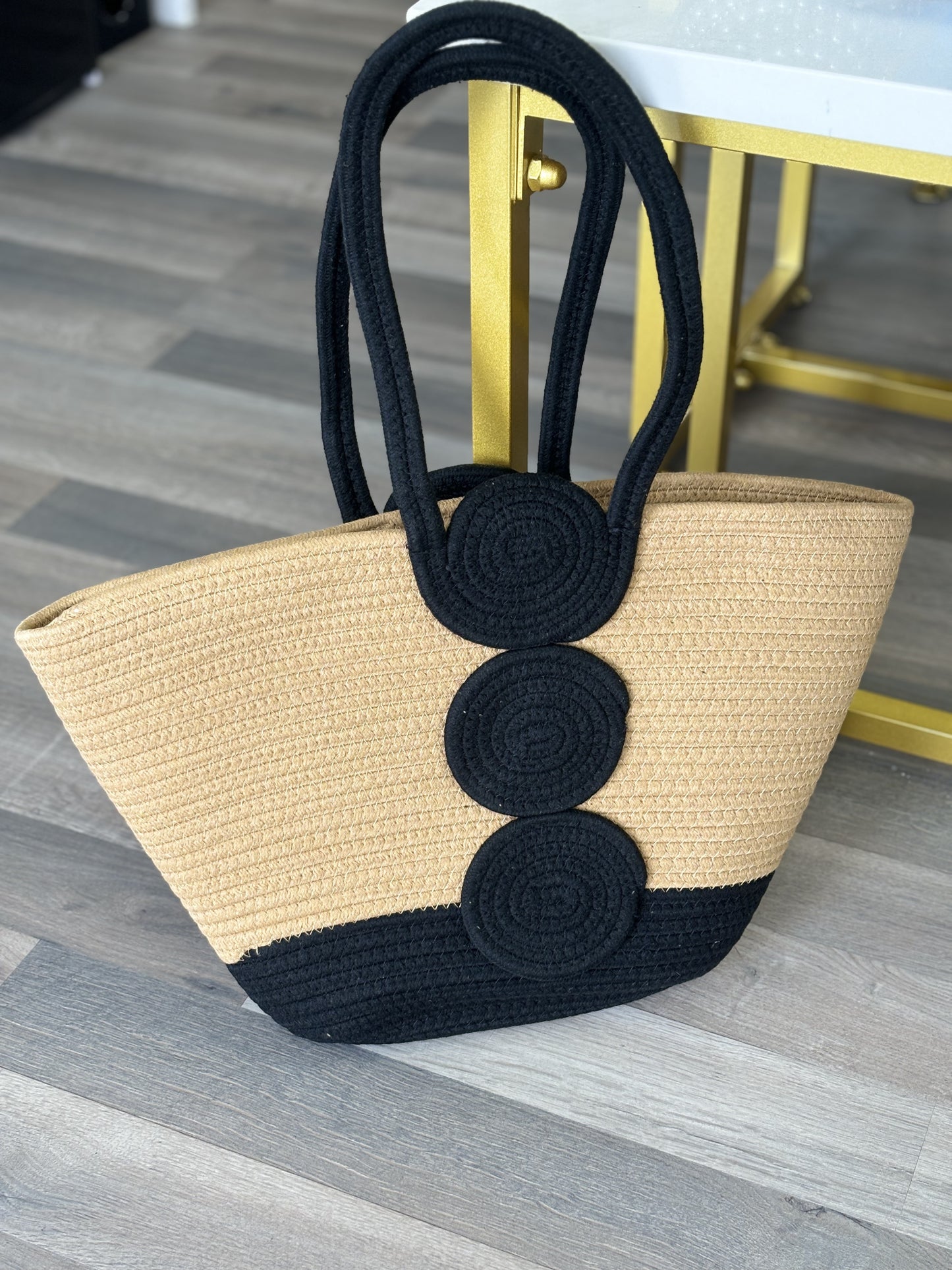 Elegant Straw Tote Bag