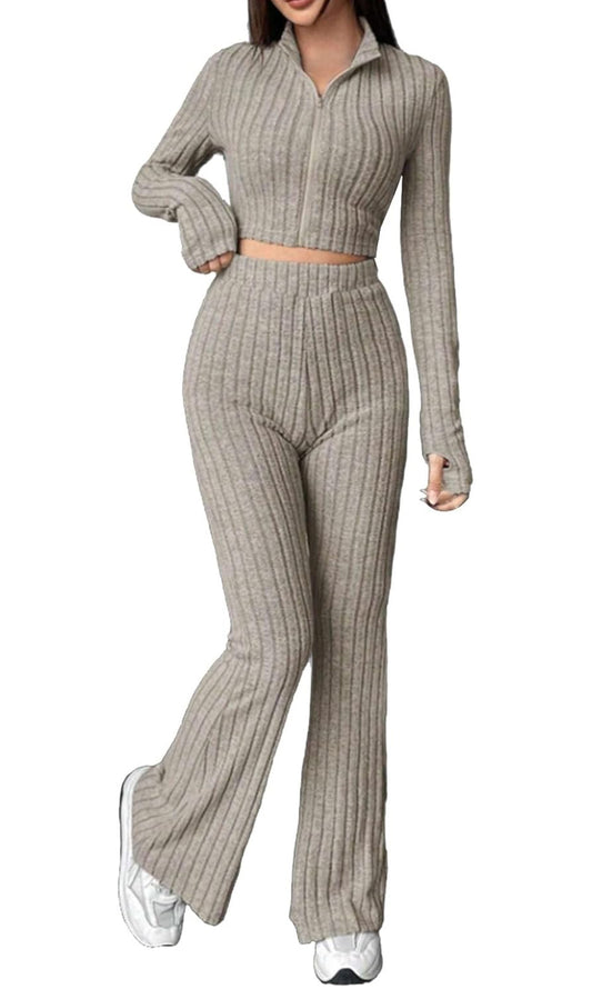 Cozy Ribbed Two-Piece Lounge Set