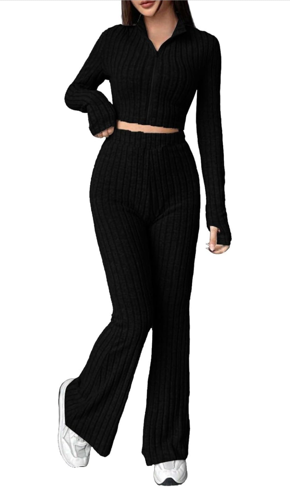 Cozy Ribbed Two-Piece Lounge Set