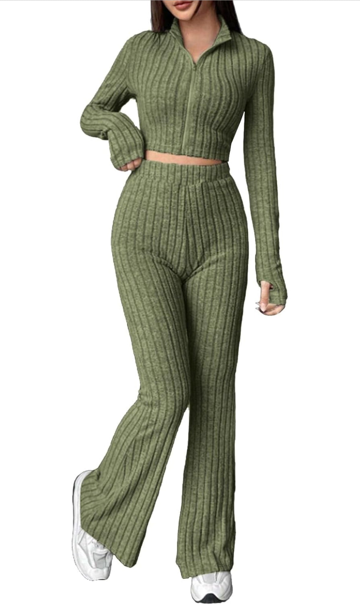 Cozy Ribbed Two-Piece Lounge Set