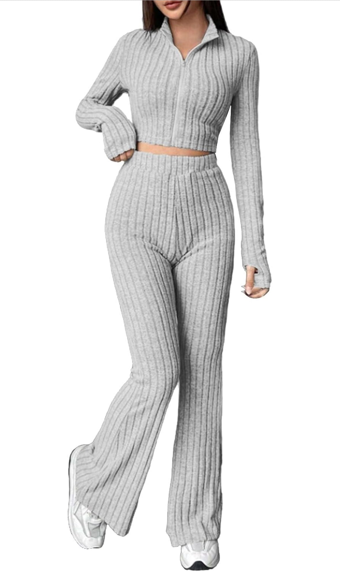 Cozy Ribbed Two-Piece Lounge Set