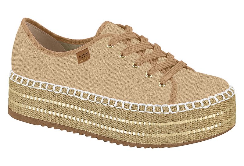 Beira Rio Women's Shoes Espadrille Wedges Platform Fashion Casual Sneakers